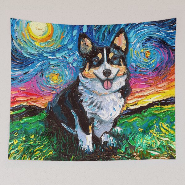 Item preview, Tri Color Corgi Night designed and sold by AjaTrier.
