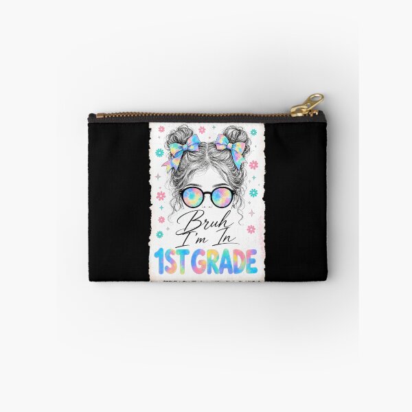Item preview, Bruh I'm in 1st Grade Messy Bun Girls First Day of School designed and sold by CutOutIdols.