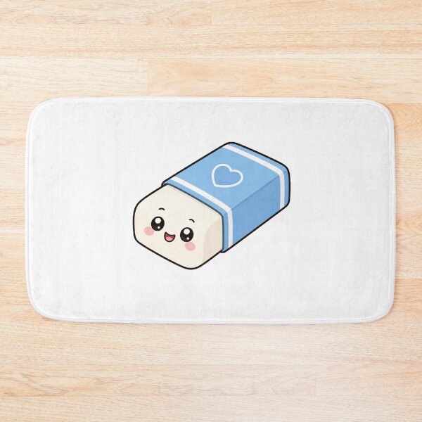 Item preview, Cute Kawaii Eraser Cartoon Smiling School Supply Design designed and sold by Seculinator.