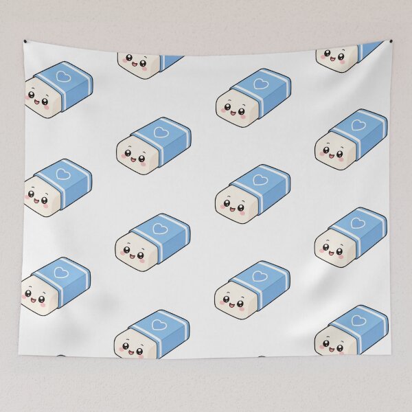 Item preview, Cute Kawaii Eraser Cartoon Smiling School Supply Design designed and sold by Seculinator.