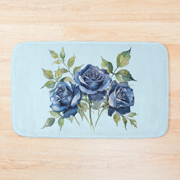 Item preview, Blue Rose Bouquet Watercolor Floral Illustration designed and sold by SweetLilith.