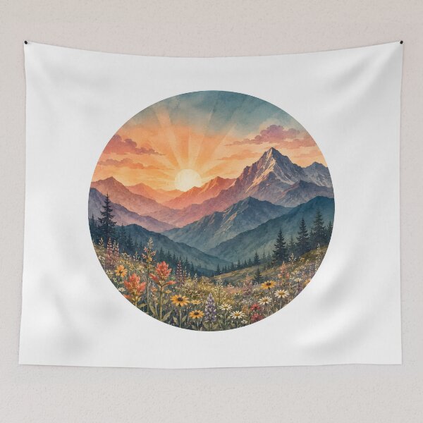 Item preview, Mountain sunrise designed and sold by trendspatterns.