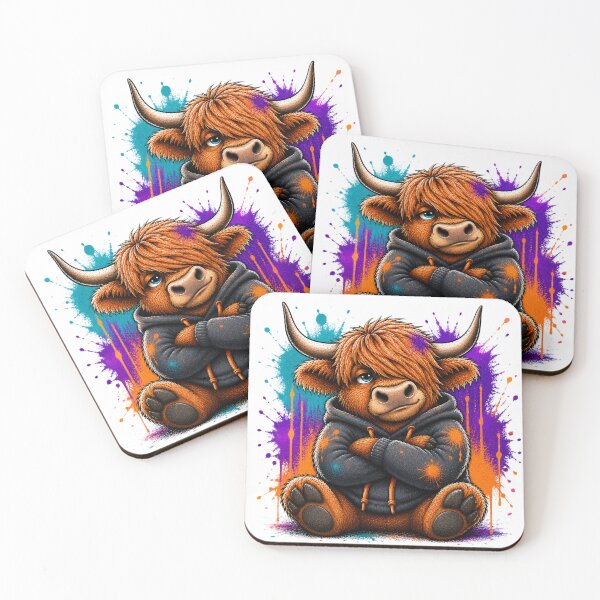 Item preview, Graffiti Highland Cow designed and sold by Thor-stone.