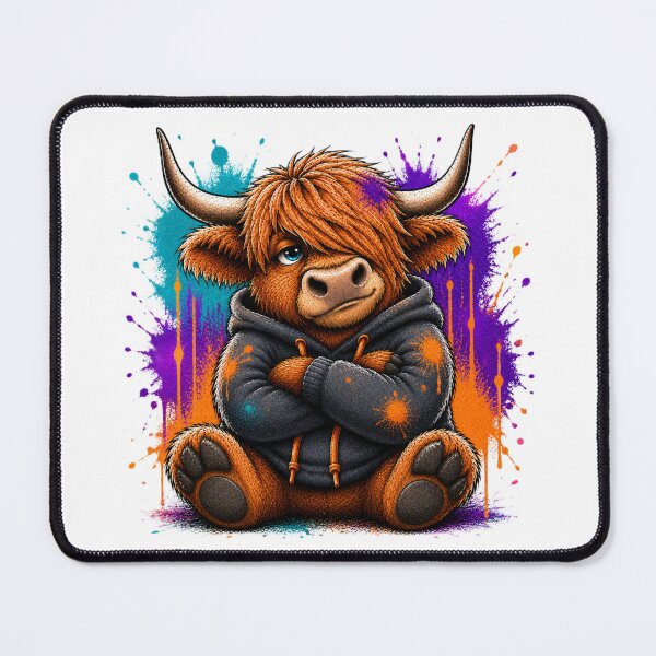 Item preview, Graffiti Highland Cow designed and sold by Thor-stone.