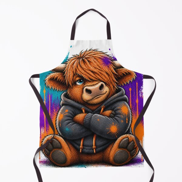 Item preview, Graffiti Highland Cow designed and sold by Thor-stone.