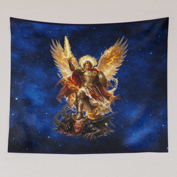Item preview, Saint Michael the Archangel Defeating Satan designed and sold by MysticOzzy.