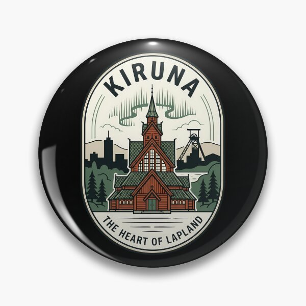 Item preview, Kiruna Lapland Sweden Vintage Travel Emblem designed and sold by k3rstman1.