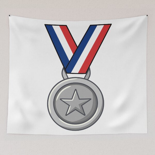 Item preview, Silver Medal Star Runner Up Award Vector designed and sold by Anne97s.