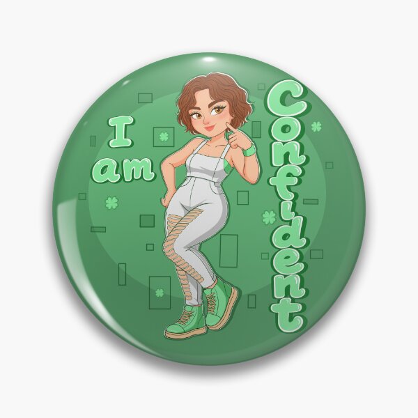 Item preview, I Am Confident – Cute Fitness Girl Aesthetic Cartoon Illustration” designed and sold by IMYNO.