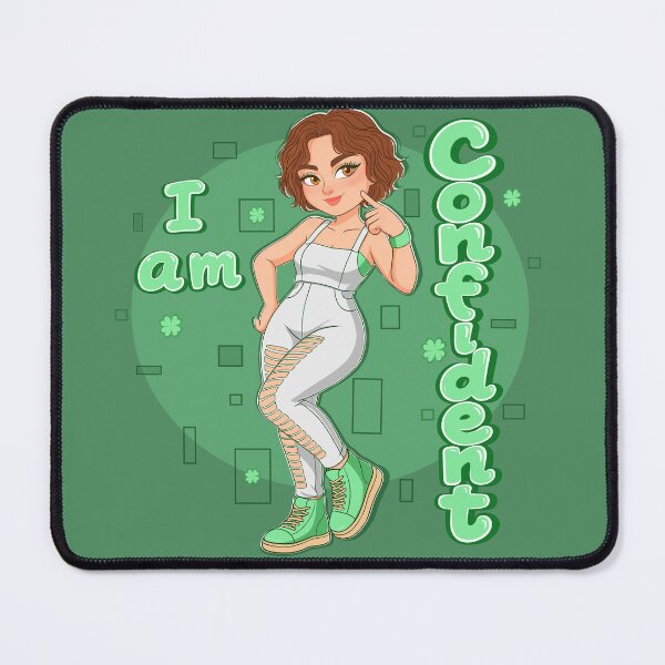 Item preview, I Am Confident – Cute Fitness Girl Aesthetic Cartoon Illustration” designed and sold by IMYNO.