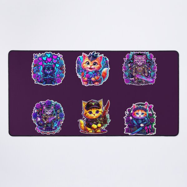 Item preview, Cute Cat Stickers Pack – Kawaii Kitten Set for Laptop, Phone & School Supplies designed and sold by Cyber-ART-Studio.
