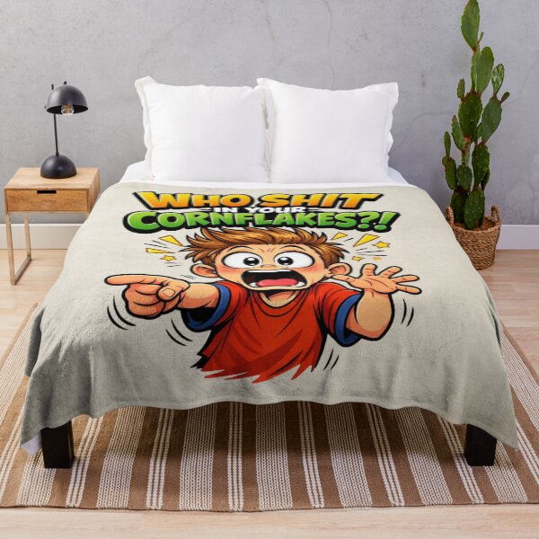 Item preview, Who Shit in Your Cornflakes?! – Shocked Cartoon Humor Design designed and sold by MysticOzzy.