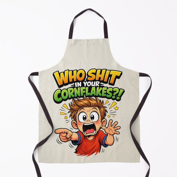 Item preview, Who Shit in Your Cornflakes?! – Shocked Cartoon Humor Design designed and sold by MysticOzzy.