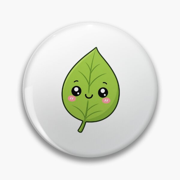 Item preview, Cute Kawaii Green Leaf Happy Smiling Cartoon Character designed and sold by Seculinator.