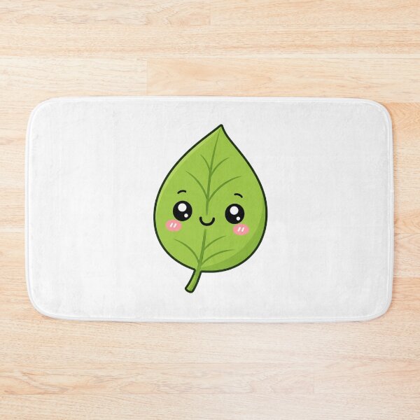 Item preview, Cute Kawaii Green Leaf Happy Smiling Cartoon Character designed and sold by Seculinator.