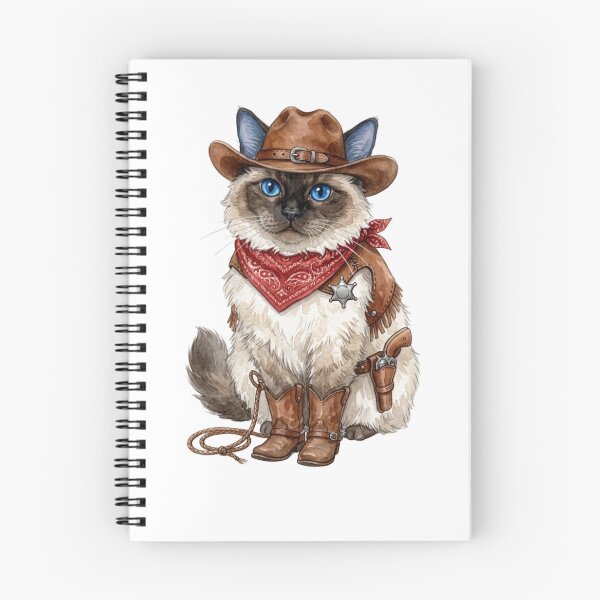 Item preview, Ragdoll Cat Cowboy ver. - Cute Western Sheriff Art designed and sold by Minuet-Misha.