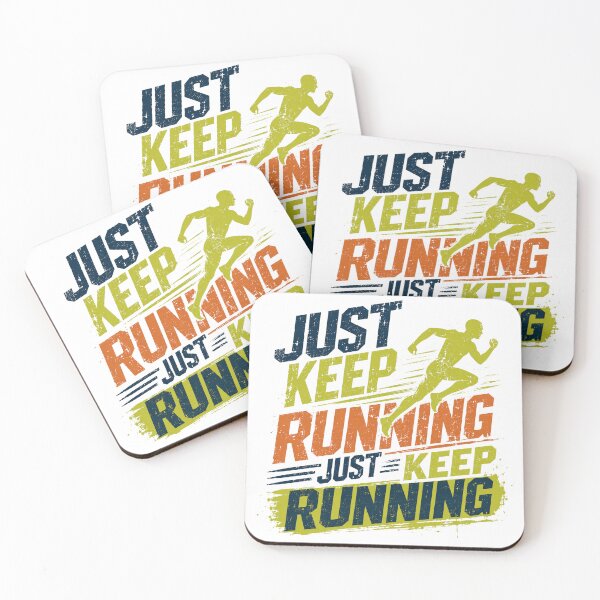 Item preview, Just Keep Running Just Keep Running Runner Marathon Fitness Motivation designed and sold by SkeletonsDanger.