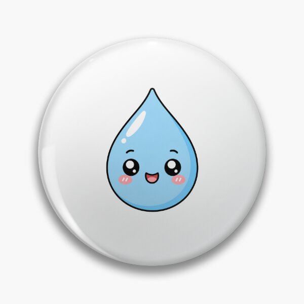 Item preview, Cute Kawaii Water Drop Happy Smiling Cartoon Character designed and sold by Seculinator.
