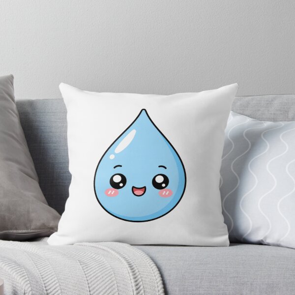 Item preview, Cute Kawaii Water Drop Happy Smiling Cartoon Character designed and sold by Seculinator.