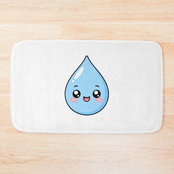 Item preview, Cute Kawaii Water Drop Happy Smiling Cartoon Character designed and sold by Seculinator.