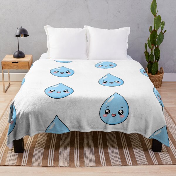 Aperçu de l'œuvre Cute Kawaii Water Drop Happy Smiling Cartoon Character créée et vendue par Seculinator.