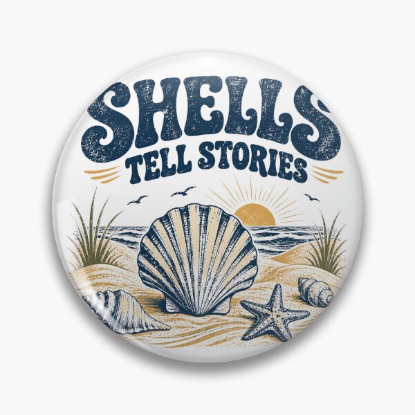 Item preview, Shells Tell Stories | Vintage Coastal Seashell Beach Retro designed and sold by ByMorad.