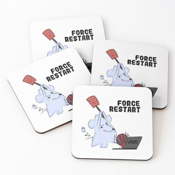 Item preview, Force Restart | Funny Coding Mouse for Developers designed and sold by Mammoths.
