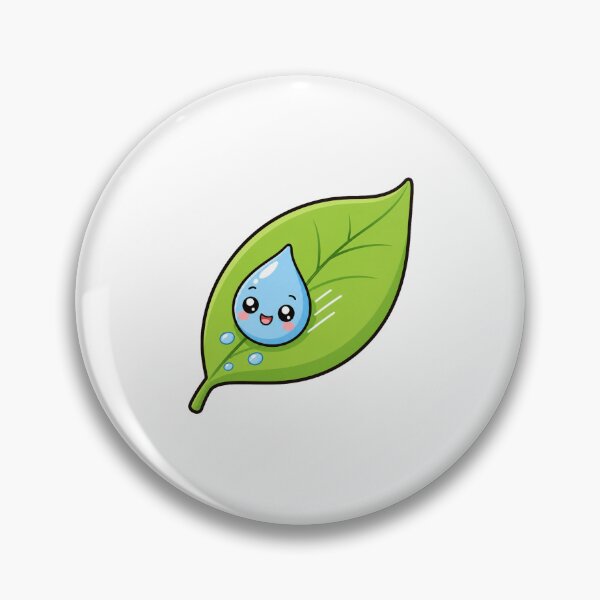 Item preview, Cute Kawaii Water Drop Sliding On Green Leaf designed and sold by Seculinator.