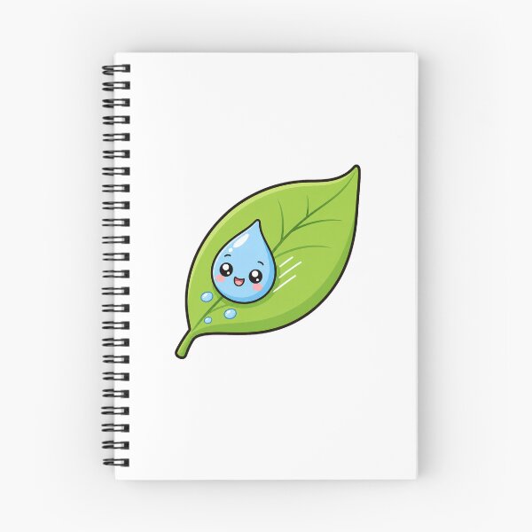 Item preview, Cute Kawaii Water Drop Sliding On Green Leaf designed and sold by Seculinator.