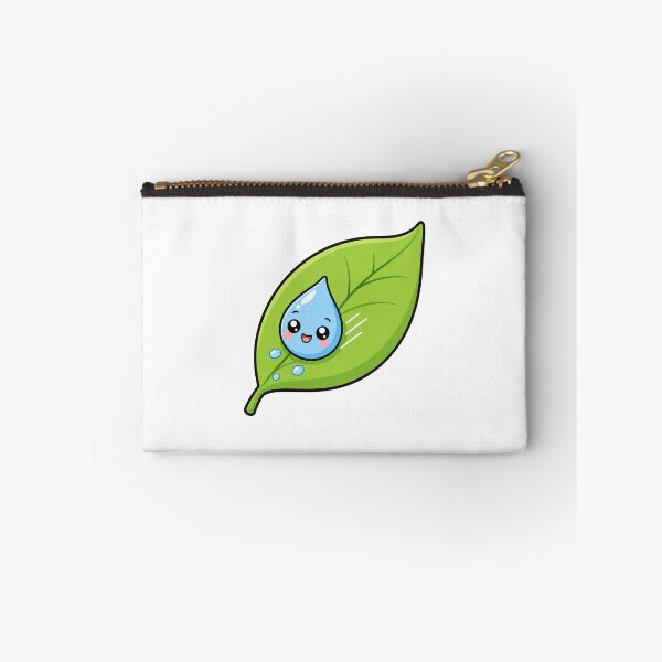 Item preview, Cute Kawaii Water Drop Sliding On Green Leaf designed and sold by Seculinator.