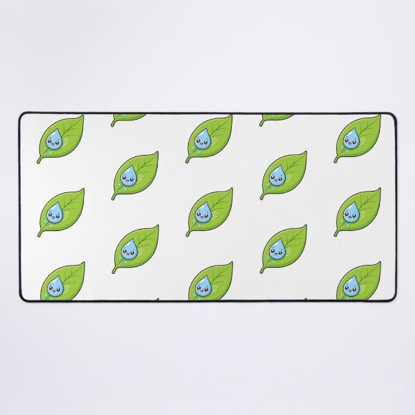 Item preview, Cute Kawaii Water Drop Sliding On Green Leaf designed and sold by Seculinator.