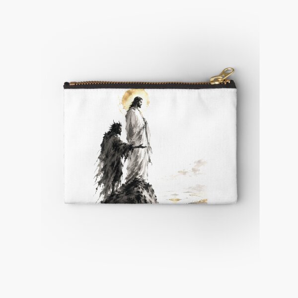 Item preview, The Temptation of Christ - Ink and Gold Accent Art designed and sold by Phos Creatives.