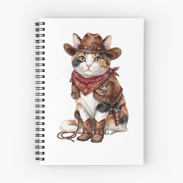Item preview, Calico Cat Cowboy ver. - Cute Western Sheriff Art designed and sold by Minuet-Misha.