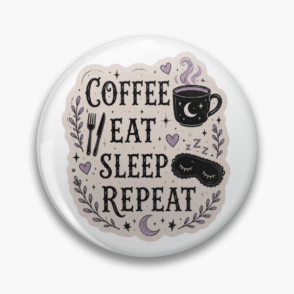 Item preview, Coffee Eat Sleep Repeat designed and sold by The Creepy Kooky Coven.