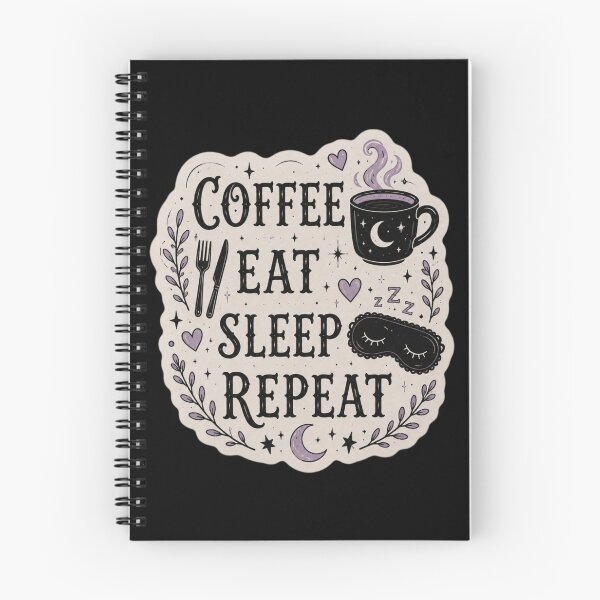Item preview, Coffee Eat Sleep Repeat designed and sold by The Creepy Kooky Coven.