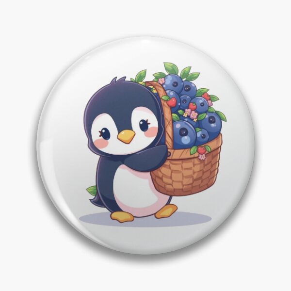 Item preview, Cute Blueberry Penguin Kawaii Sticker | Adorable Berry Lover Gift designed and sold by Stylestickers55.