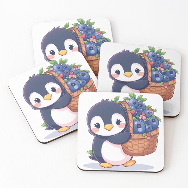 Item preview, Cute Blueberry Penguin Kawaii Sticker | Adorable Berry Lover Gift designed and sold by Stylestickers55.