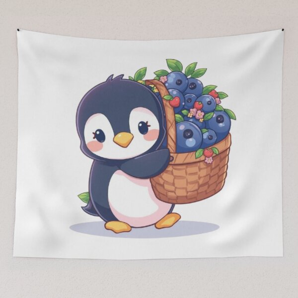 Item preview, Cute Blueberry Penguin Kawaii Sticker | Adorable Berry Lover Gift designed and sold by Stylestickers55.