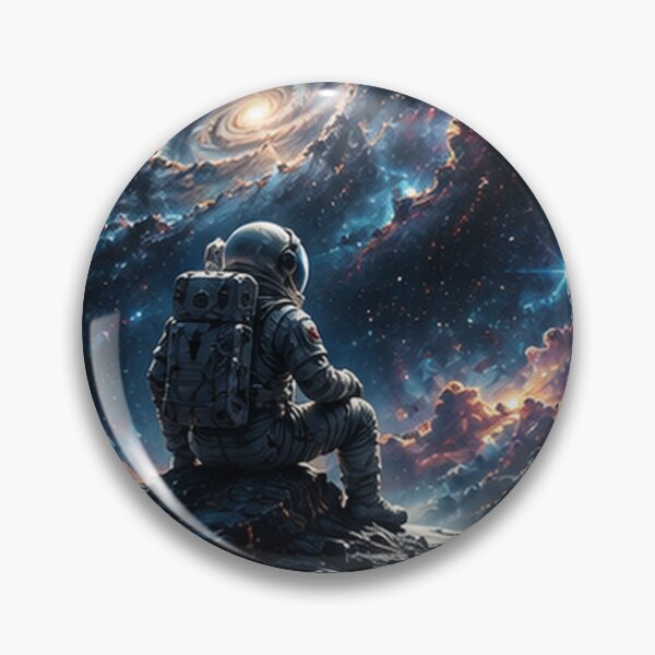 Item preview, Astronaut Sitting in Galactic Void designed and sold by HollowOakPrints.
