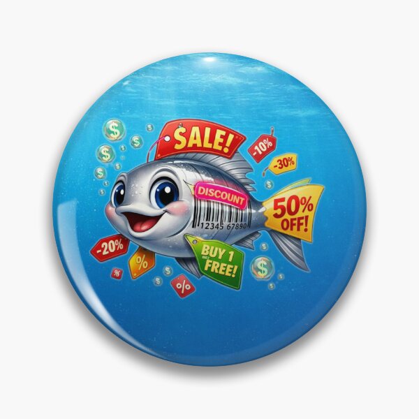 Item preview, Salefish Splash • Funny Discount Design designed and sold by MysticOzzy.