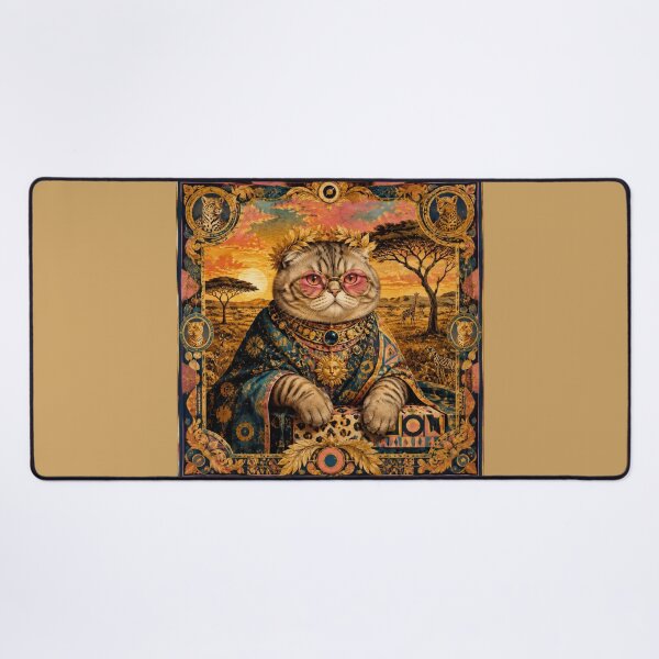Item preview, The King Cat of the Savannah - Royal and Ornamental Portrait designed and sold by Natalia-Vlad.