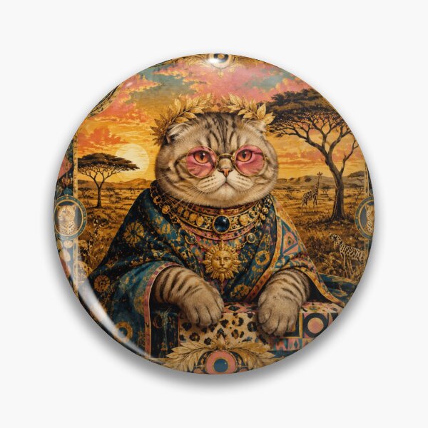 Item preview, The King Cat of the Savannah - Royal and Ornamental Portrait designed and sold by Natalia-Vlad.