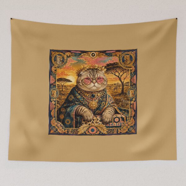 Item preview, The King Cat of the Savannah - Royal and Ornamental Portrait designed and sold by Natalia-Vlad.
