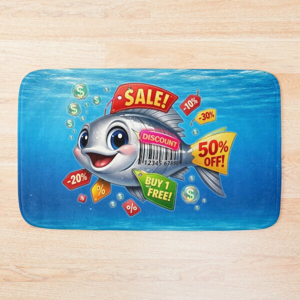 Item preview, Salefish Splash • Funny Discount Design designed and sold by MysticOzzy.