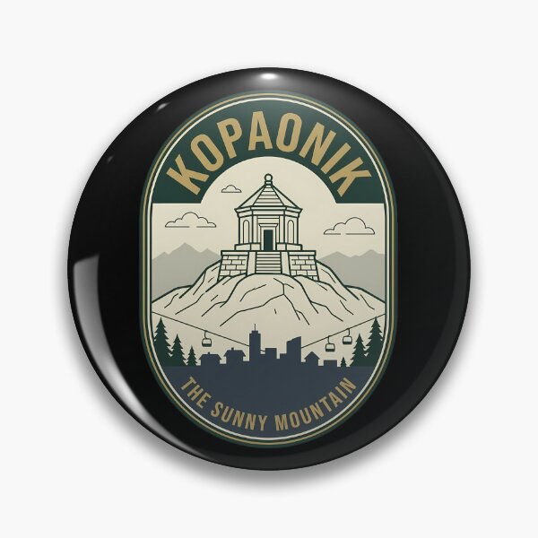 Item preview, Kopaonik Serbia Vintage Travel Emblem Sunny Mountain designed and sold by k3rstman1.