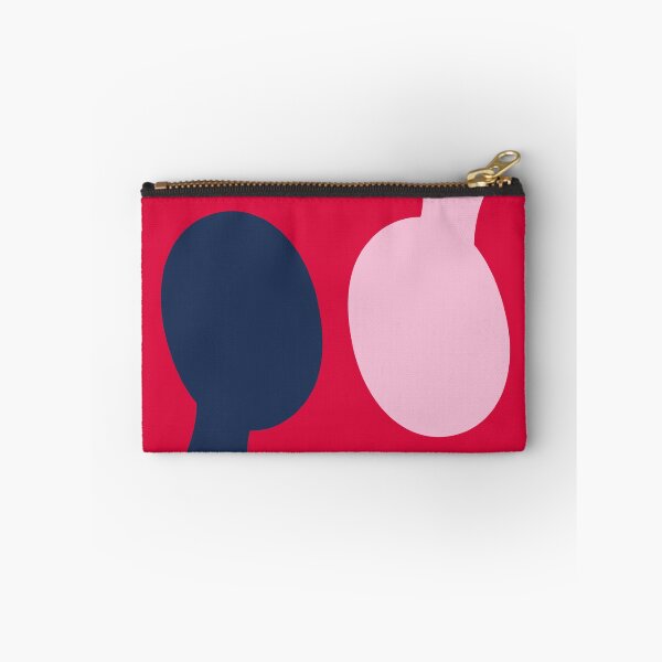 Item preview, Minimalist Red Poster - Opposing Worlds Meeting Wall Art - Blue and Pink Silhouette Print - Modern Surrealist Living Room Decor designed and sold by Loneline.