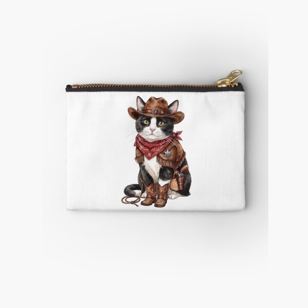 Item preview, Tuxedo Cat Cowboy ver. - Cute Western Sheriff Art designed and sold by Minuet-Misha.