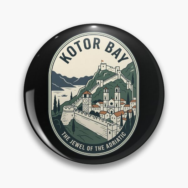 Item preview, Kotor Bay Montenegro Vintage Travel Emblem designed and sold by k3rstman1.