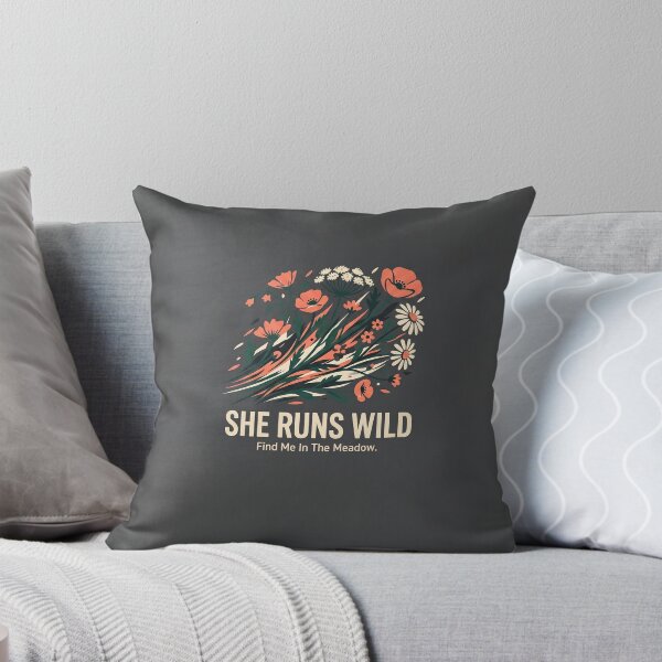 Item preview, She Runs Wild Shirt – Athletic Wildflower Meadow Trail Running Tee designed and sold by DmaarGroup.
