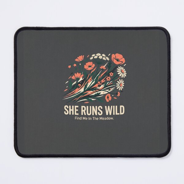 Item preview, She Runs Wild Shirt – Athletic Wildflower Meadow Trail Running Tee designed and sold by DmaarGroup.